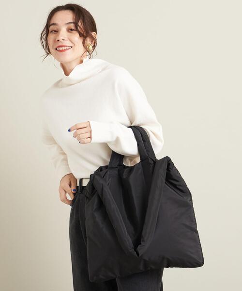 BEAUTY&YOUTH UNITED ARROWS（ビューティーアンドユースユナイテッドアローズ）の「スクエア ワイド ショルダーバッグ -2WAY-（ショルダーバッグ・レディース・ブラック/オフホワイト・FREE）」の5枚目の写真