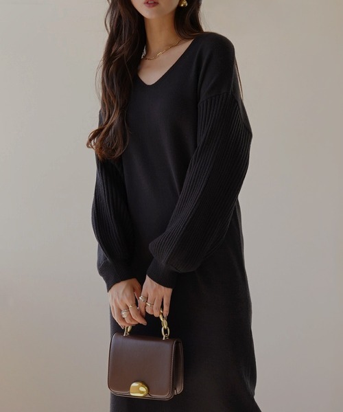 IAMUSE（アイアミューズ）の「選べるネックタイプ！　ロングニットワンピース S0756【IAMUSE】（ワンピース・レディース・ブラウン系2/ベージュ系1/ブラウン系1/ベージュ系2/ホワイト系1/ブラック系1/ホワイト系/ブラウン系/ベージュ系/ブラック系/ホワイト系2/ブラック系2・FREE）」の14枚目の写真