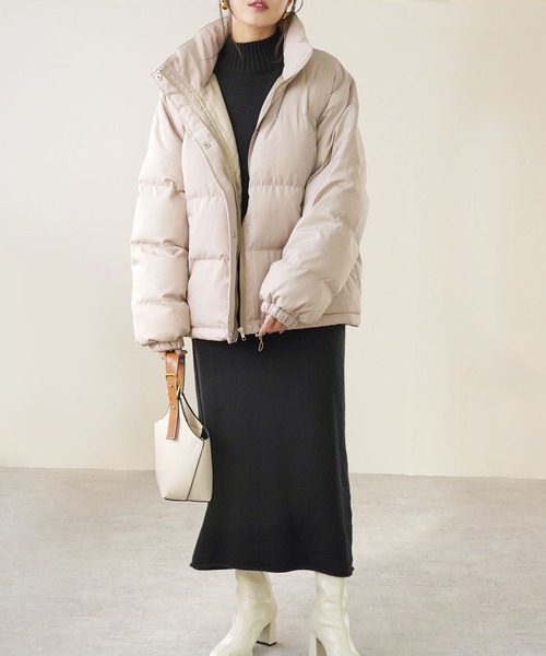 IAMUSE（アイアミューズ）の「選べるネックタイプ！　ロングニットワンピース S0756【IAMUSE】（ワンピース・レディース・ブラウン系2/ベージュ系1/ブラウン系1/ベージュ系2/ホワイト系1/ブラック系1/ホワイト系/ブラウン系/ベージュ系/ブラック系/ホワイト系2/ブラック系2・FREE）」の16枚目の写真