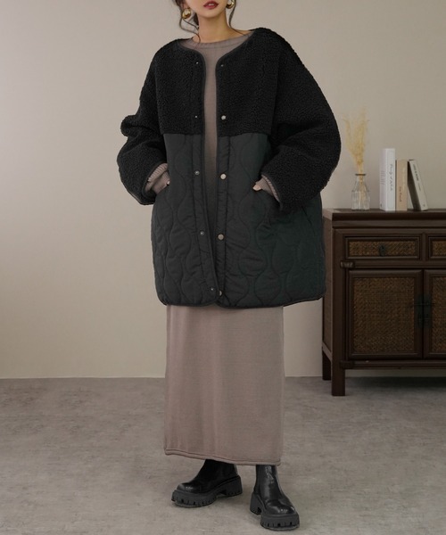 IAMUSE（アイアミューズ）の「選べるネックタイプ！　ロングニットワンピース S0756【IAMUSE】（ワンピース・レディース・ブラウン系2/ベージュ系1/ブラウン系1/ベージュ系2/ホワイト系1/ブラック系1/ホワイト系/ブラウン系/ベージュ系/ブラック系/ホワイト系2/ブラック系2・FREE）」の22枚目の写真