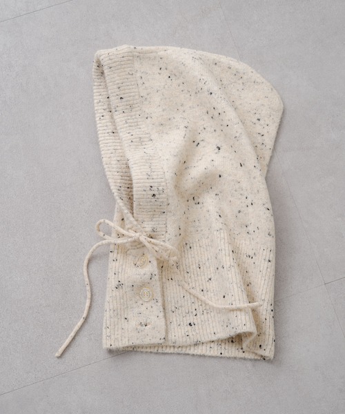 Kastane（カスタネ）の「【新色追加】ニットバラクラバ（ネックウォーマー/スヌード・レディース・アイボリー/スカイブルー/ホワイト/ピンク・FREE）」の6枚目の写真