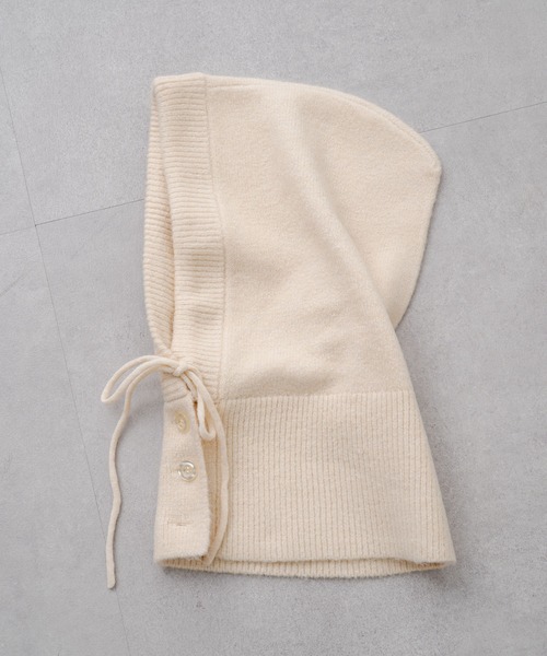 Kastane（カスタネ）の「【新色追加】ニットバラクラバ（ネックウォーマー/スヌード・レディース・アイボリー/スカイブルー/ホワイト/ピンク・FREE）」の5枚目の写真