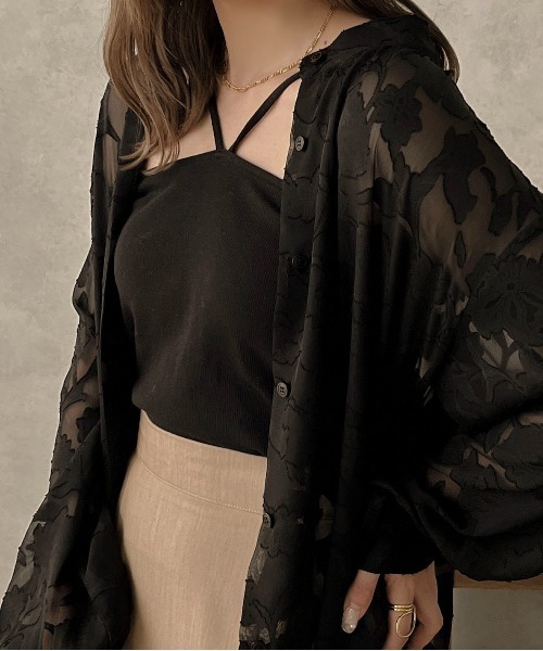 apres jour clair(アプレジュールクレア)の「【apres jour clair】2WAYオパールシャツ【ZOZOTOWN限定アイテム】(シャツ/ブラウス・レディース・ブラック/ライトブラウン/アイボリー・X-LARGE/フリー)」の21枚目の写真