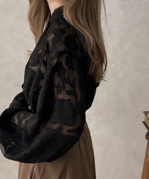 apres jour clair(アプレジュールクレア)の「【apres jour clair】2WAYオパールシャツ【ZOZOTOWN限定アイテム】(シャツ/ブラウス・レディース・ブラック/ライトブラウン/アイボリー・X-LARGE/フリー)」の18枚目の写真