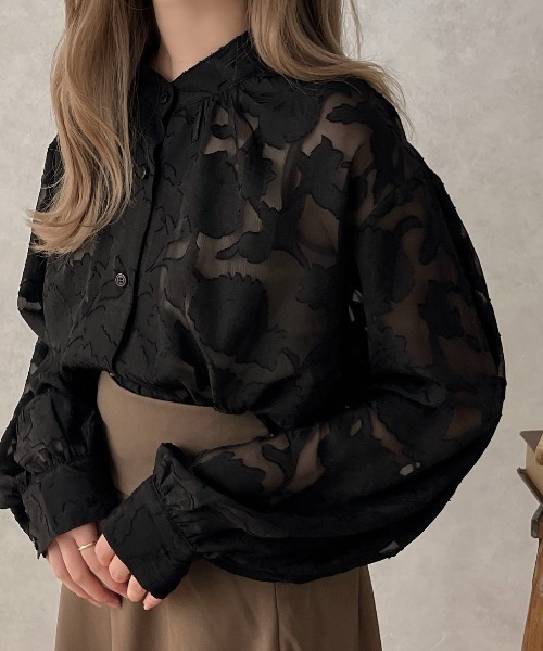 apres jour clair(アプレジュールクレア)の「【apres jour clair】2WAYオパールシャツ【ZOZOTOWN限定アイテム】(シャツ/ブラウス・レディース・ブラック/ライトブラウン/アイボリー・X-LARGE/フリー)」の19枚目の写真