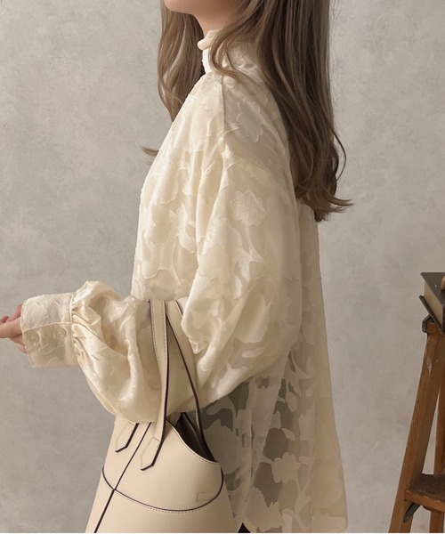 apres jour clair(アプレジュールクレア)の「【apres jour clair】2WAYオパールシャツ【ZOZOTOWN限定アイテム】(シャツ/ブラウス・レディース・ブラック/ライトブラウン/アイボリー・X-LARGE/フリー)」の9枚目の写真