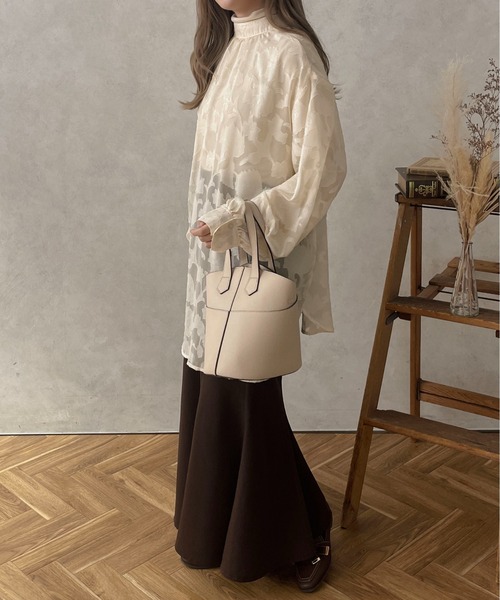 apres jour clair(アプレジュールクレア)の「【apres jour clair】2WAYオパールシャツ【ZOZOTOWN限定アイテム】(シャツ/ブラウス・レディース・ブラック/ライトブラウン/アイボリー・X-LARGE/フリー)」の12枚目の写真