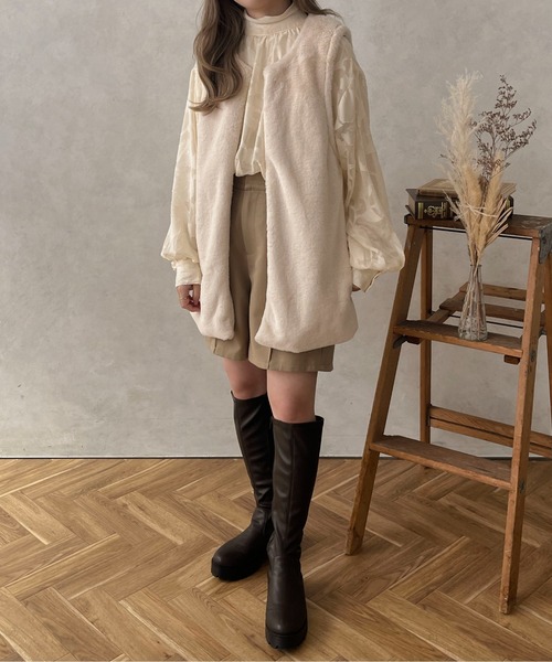 apres jour clair(アプレジュールクレア)の「【apres jour clair】2WAYオパールシャツ【ZOZOTOWN限定アイテム】(シャツ/ブラウス・レディース・ブラック/ライトブラウン/アイボリー・X-LARGE/フリー)」の16枚目の写真