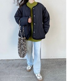 ECRIRE | 【TOMOコラボ】ボア×キルティングリバーシブル4WAYジャケット(ブルゾン)