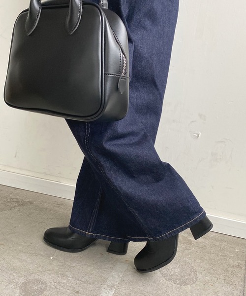 Futier land（フューティアランド）の「フェイクレザーストレッチショートブーツ（ブーツ・レディース・ブラック/グレイッシュベージュ/ブラウン・36/37/38/39/40）」の8枚目の写真