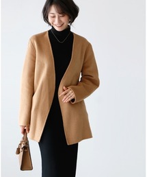 Ehre style（エーレスタイル）の「新感覚！ジャケコート秋冬のお仕事羽織（ノーカラージャケット）」