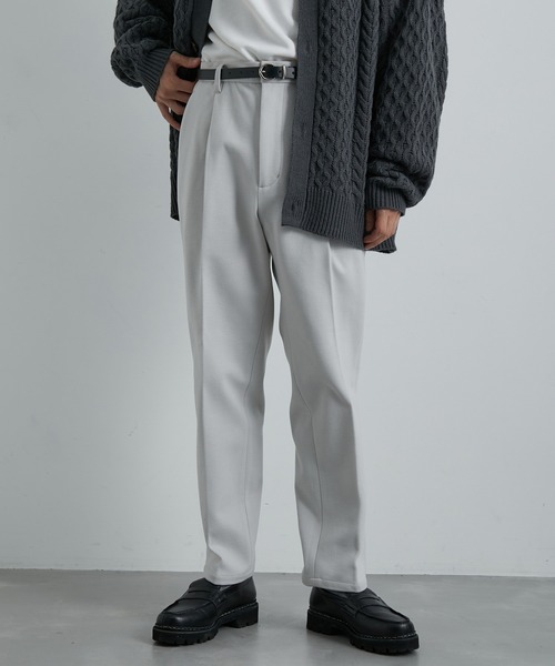 JUNRED(ジュンレッド)の「ウーリーカットツイルスリムパンツ(スラックス・メンズ・ホワイト系その他/ブラック/チャコールグレー・M/L/LL)」の2枚目の写真