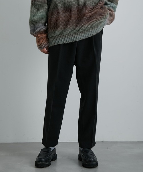 JUNRED(ジュンレッド)の「ウーリーカットツイルスリムパンツ(スラックス・メンズ・ホワイト系その他/ブラック/チャコールグレー・M/L/LL)」の1枚目の写真