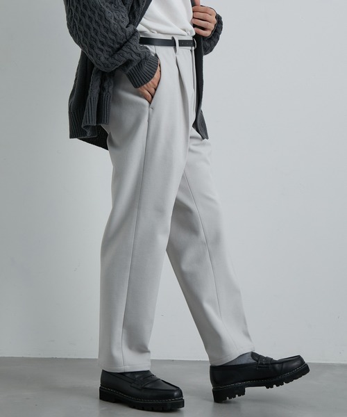 JUNRED(ジュンレッド)の「ウーリーカットツイルスリムパンツ(スラックス・メンズ・ホワイト系その他/ブラック/チャコールグレー・M/L/LL)」の9枚目の写真