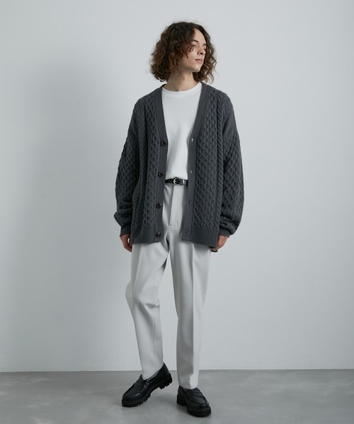 JUNRED(ジュンレッド)の「ウーリーカットツイルスリムパンツ(スラックス・メンズ・ホワイト系その他/ブラック/チャコールグレー・M/L/LL)」の15枚目の写真