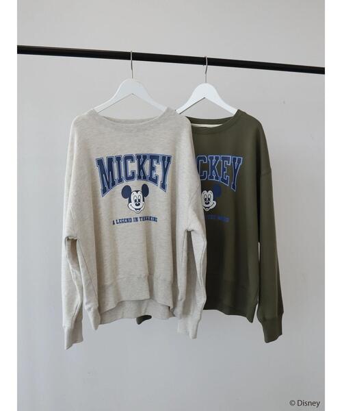 Disney(ディズニー)の「カレッジロゴ風裏起毛プルオーバー/Mickey(スウェット・レディース・カーキ/ホワイト系その他・FREE)」の12枚目の写真