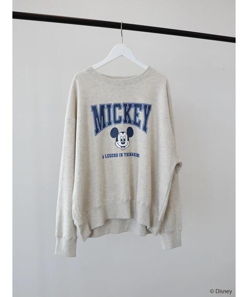 Disney(ディズニー)の「カレッジロゴ風裏起毛プルオーバー/Mickey(スウェット・レディース・カーキ/ホワイト系その他・FREE)」の11枚目の写真