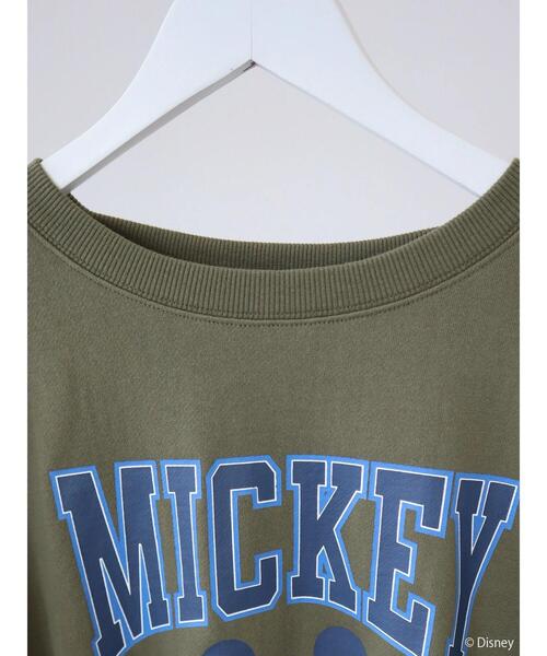 Disney(ディズニー)の「カレッジロゴ風裏起毛プルオーバー/Mickey(スウェット・レディース・カーキ/ホワイト系その他・FREE)」の5枚目の写真