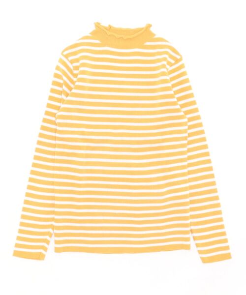 【OKUOKU 0909】 ボーダー モックネック ニット oku-tops-650921959383-14