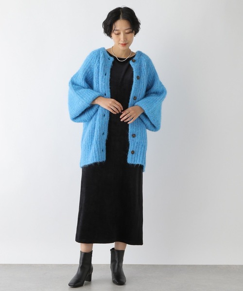 LEPSIM（レプシィム）の「ベロアナローワンピース　176394（ワンピース・レディース・ブラック/グレイッシュベージュ・FREE）」の3枚目の写真