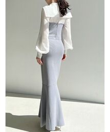 RESEXXY | スクエアカラーニットマーメイドワンピース(ワンピース)