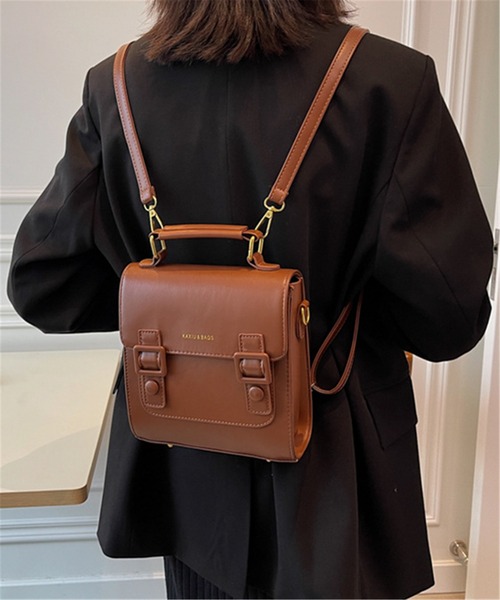 LA VORAGINE(ラ ヴォラジネ)の「3WAYスクエア/ショルダーバッグ/パックバッグ(ショルダーバッグ・レディース・ブラウン/アイボリー/ブラック・FREE)」の21枚目の写真