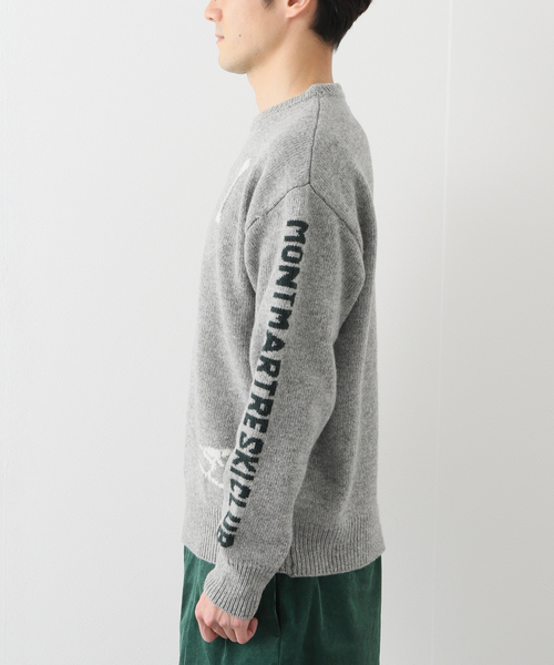 EDIFICE（エディフィス）の「【Garance Brocca×EDIFICE】別注 MONTMARTRE SKY CLUB プルオーバーニット1（ニット/セーター・メンズ・ライトグレー/ホワイト系その他/ネイビー・MEDIUM/LARGE）」の6枚目の写真