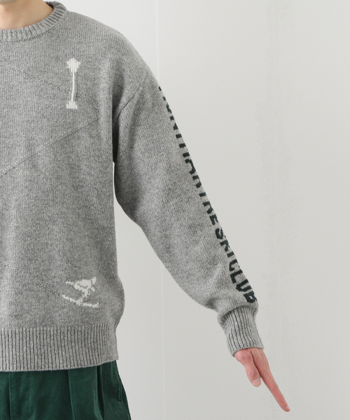 EDIFICE（エディフィス）の「【Garance Brocca×EDIFICE】別注 MONTMARTRE SKY CLUB プルオーバーニット1（ニット/セーター・メンズ・ライトグレー/ホワイト系その他/ネイビー・MEDIUM/LARGE）」の10枚目の写真