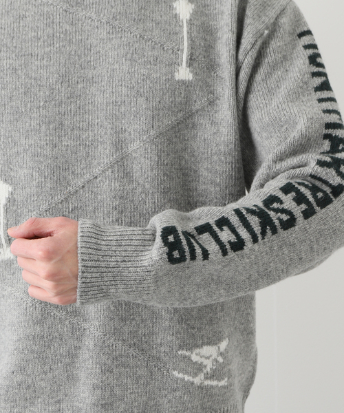 EDIFICE（エディフィス）の「【Garance Brocca×EDIFICE】別注 MONTMARTRE SKY CLUB プルオーバーニット1（ニット/セーター・メンズ・ライトグレー/ホワイト系その他/ネイビー・MEDIUM/LARGE）」の11枚目の写真