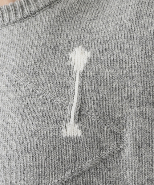 EDIFICE（エディフィス）の「【Garance Brocca×EDIFICE】別注 MONTMARTRE SKY CLUB プルオーバーニット1（ニット/セーター・メンズ・ライトグレー/ホワイト系その他/ネイビー・MEDIUM/LARGE）」の14枚目の写真