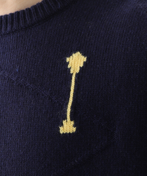 EDIFICE（エディフィス）の「【Garance Brocca×EDIFICE】別注 MONTMARTRE SKY CLUB プルオーバーニット1（ニット/セーター・メンズ・ライトグレー/ホワイト系その他/ネイビー・MEDIUM/LARGE）」の16枚目の写真