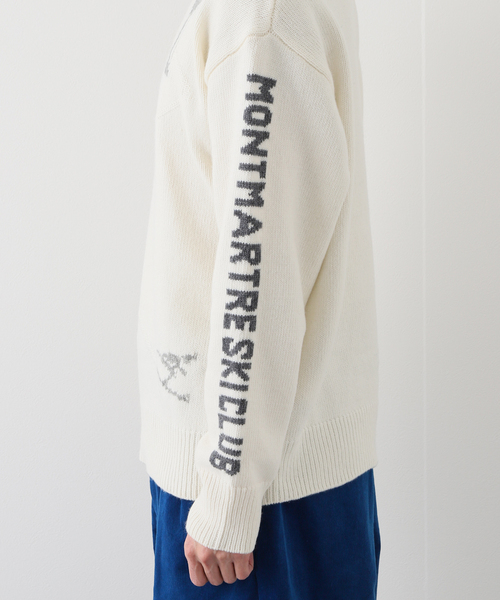 EDIFICE（エディフィス）の「【Garance Brocca×EDIFICE】別注 MONTMARTRE SKY CLUB プルオーバーニット1（ニット/セーター・メンズ・ライトグレー/ホワイト系その他/ネイビー・MEDIUM/LARGE）」の19枚目の写真