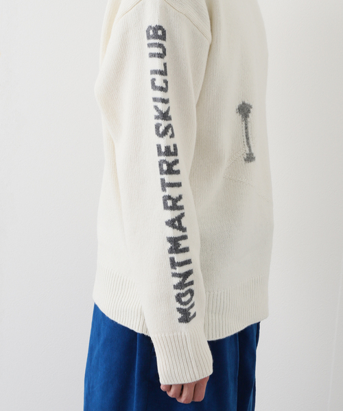 EDIFICE（エディフィス）の「【Garance Brocca×EDIFICE】別注 MONTMARTRE SKY CLUB プルオーバーニット1（ニット/セーター・メンズ・ライトグレー/ホワイト系その他/ネイビー・MEDIUM/LARGE）」の20枚目の写真