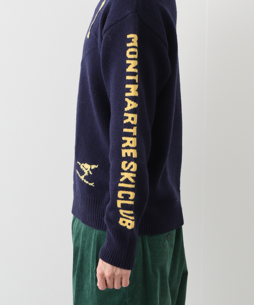 EDIFICE（エディフィス）の「【Garance Brocca×EDIFICE】別注 MONTMARTRE SKY CLUB プルオーバーニット1（ニット/セーター・メンズ・ライトグレー/ホワイト系その他/ネイビー・MEDIUM/LARGE）」の21枚目の写真