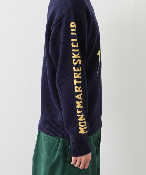 EDIFICE（エディフィス）の「【Garance Brocca×EDIFICE】別注 MONTMARTRE SKY CLUB プルオーバーニット1（ニット/セーター・メンズ・ライトグレー/ホワイト系その他/ネイビー・MEDIUM/LARGE）」の22枚目の写真