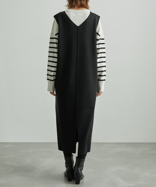 ROPE' PICNIC（ロペピクニック）の「アンチピリングニットジャンパースカート（ジャンパースカート・レディース・ブラック/ベージュ/ブルー系その他4・40/38）」の7枚目の写真