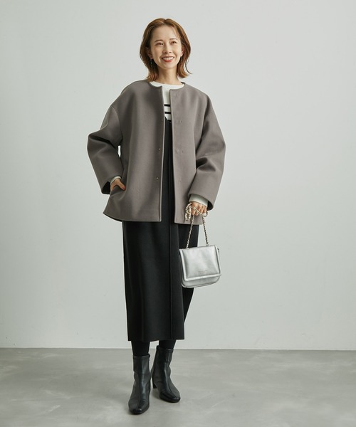 ROPE' PICNIC（ロペピクニック）の「アンチピリングニットジャンパースカート（ジャンパースカート・レディース・ブラック/ベージュ/ブルー系その他4・40/38）」の14枚目の写真