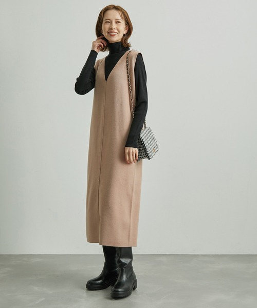 ROPE' PICNIC（ロペピクニック）の「アンチピリングニットジャンパースカート（ジャンパースカート・レディース・ブラック/ベージュ/ブルー系その他4・40/38）」の17枚目の写真