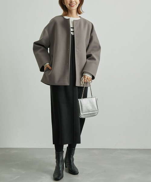 ROPE' PICNIC（ロペピクニック）の「アンチピリングニットジャンパースカート（ジャンパースカート・レディース・ブラック/ベージュ/ブルー系その他4・40/38）」の21枚目の写真