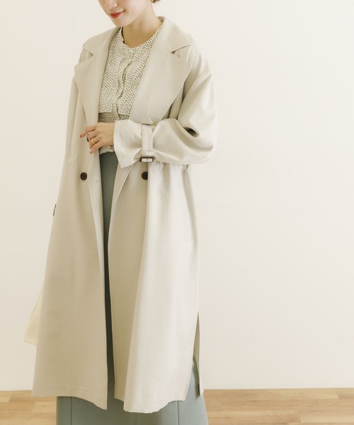 URBAN RESEARCH(アーバンリサーチ)の「ウエストドロストトレンチコート(トレンチコート・レディース・ホワイト系その他/ベージュ/ネイビー・36/38)」の20枚目の写真