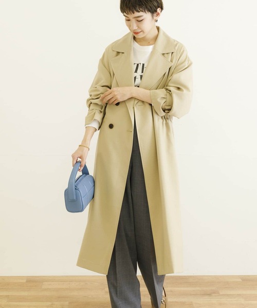URBAN RESEARCH(アーバンリサーチ)の「ウエストドロストトレンチコート(トレンチコート・レディース・ホワイト系その他/ベージュ/ネイビー・36/38)」の19枚目の写真