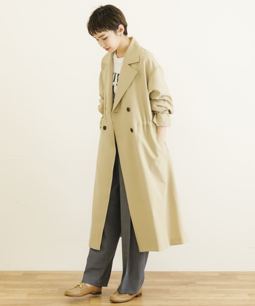 URBAN RESEARCH(アーバンリサーチ)の「ウエストドロストトレンチコート(トレンチコート・レディース・ホワイト系その他/ベージュ/ネイビー・36/38)」の14枚目の写真