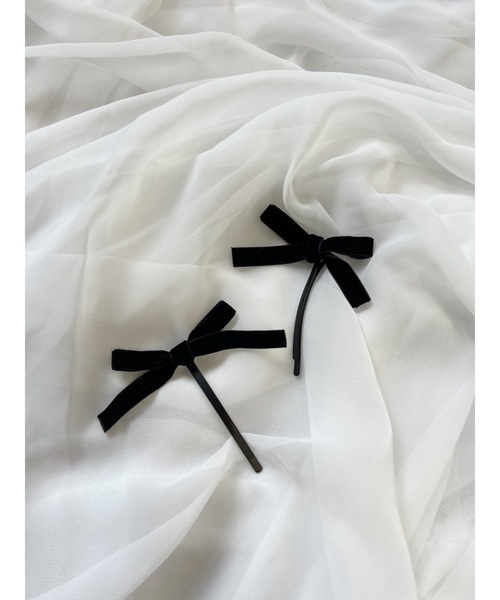 JUMELLE（ジュメロ）の「2setリボンピン（ヘアピン・レディース・ブラック・FREE）」の2枚目の写真