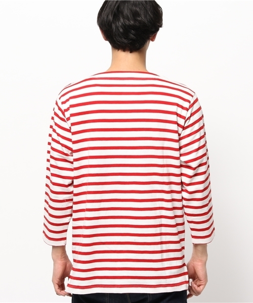 GIORDANO（ジョルダーノ）の「[GIORDANO]バスク７分丈シャツ（Tシャツ/カットソー・メンズ・ホワイト/ブラック/ブルー/ネイビー/ブルー系その他/レッド・LARGE/MEDIUM）」の15枚目の写真