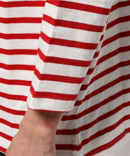 GIORDANO（ジョルダーノ）の「[GIORDANO]バスク７分丈シャツ（Tシャツ/カットソー・メンズ・ホワイト/ブラック/ブルー/ネイビー/ブルー系その他/レッド・LARGE/MEDIUM）」の7枚目の写真