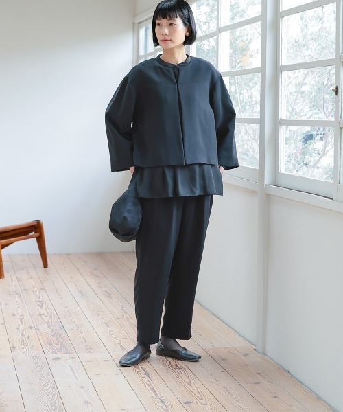 喪服・礼服】日本製生地使用洗える防しわナチュラルレイヤード3点