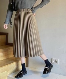 ウエストゴムプリーツスカート