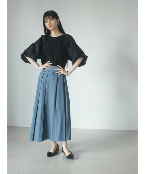 armonia(アルモニーア)の「a.ボリュームフレアスカート(スカート・レディース・ブルー/サックスブルー/ブラック/アイボリー・FREE)」の5枚目の写真
