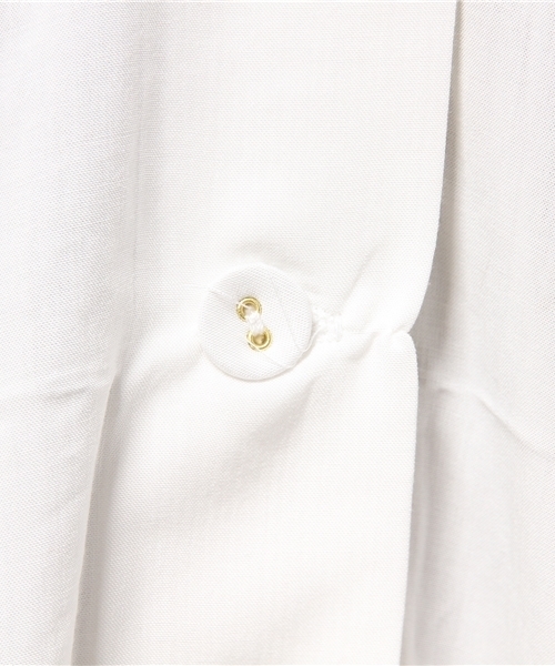 mystic（ミスティック）の「Vフリルガウン（シャツ/ブラウス・レディース・ベージュ/マスタード/オフホワイト・ﾌﾘ-）」の6枚目の写真