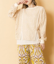 OSMOSIS | レースレイヤードプルオーバー(Tシャツ/カットソー)